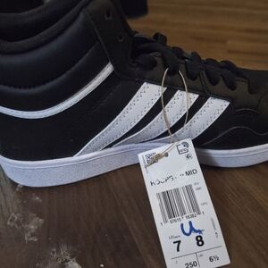 Adidas Hoops 3.0 Mid Black and White Men's Shoes